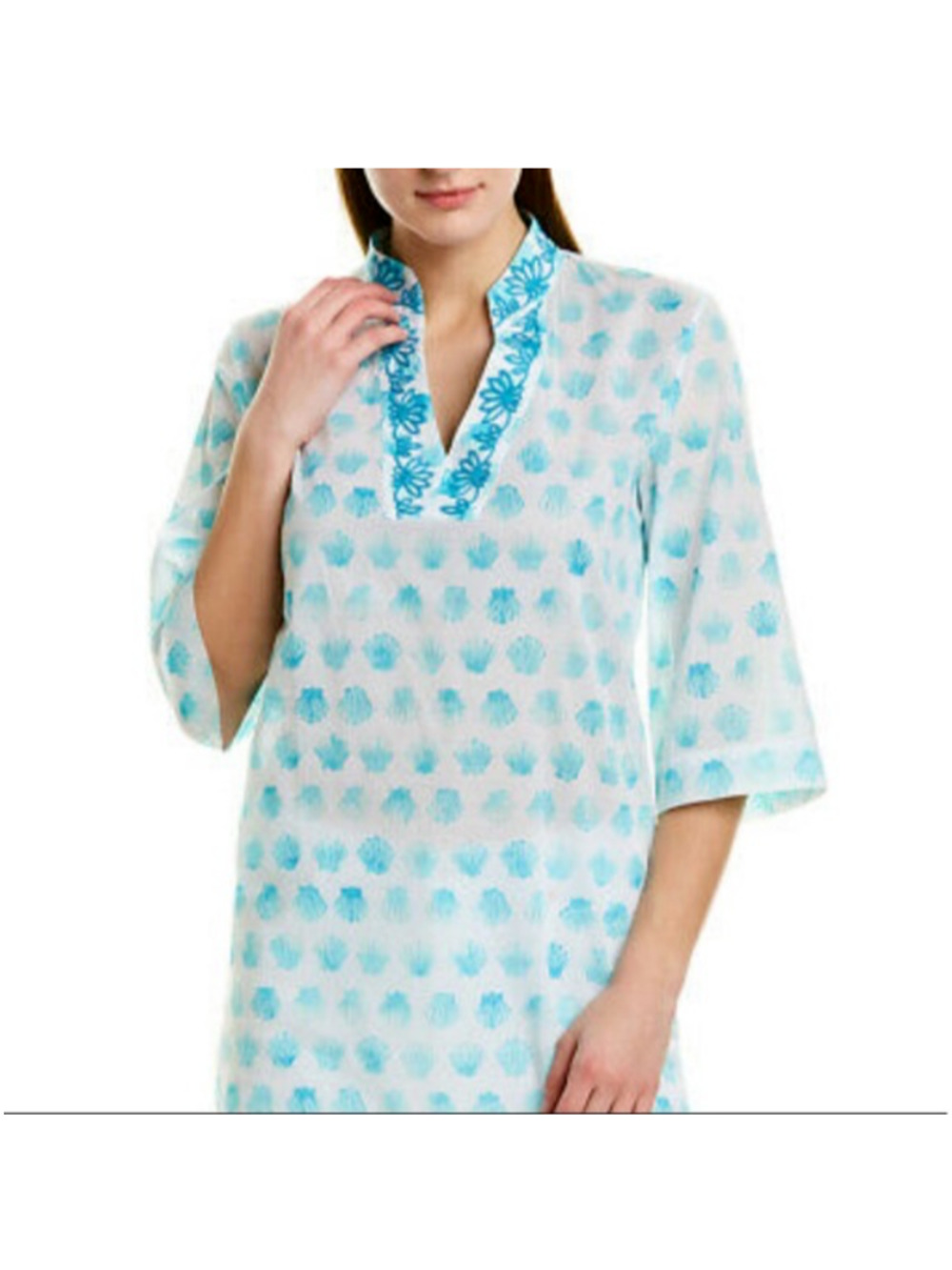 NEW Tori Richard Honolulu Womens Swimsuit Cover Up Tunic Embroidered XS $148